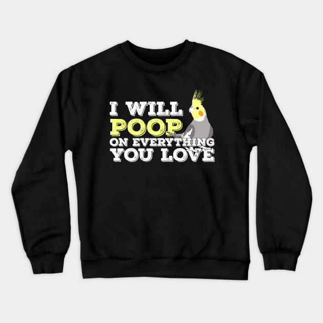 Cockatiel Weiro Bird Quarrion Parrot Funny Gift Crewneck Sweatshirt by Dolde08